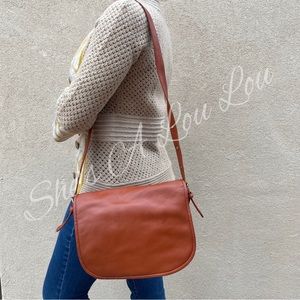 GREEN FIELDS Leather Postal Satchel Flap Bag in Brick | Shafmaster Leather Co.